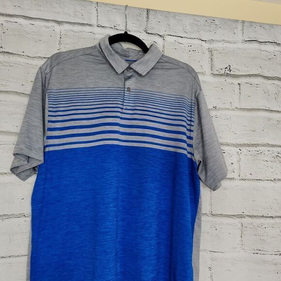 Under Armour Heat Gear Men's Gray Blue Collared Short Sleeve Polo Shirt Size L - Picture 9 of 16